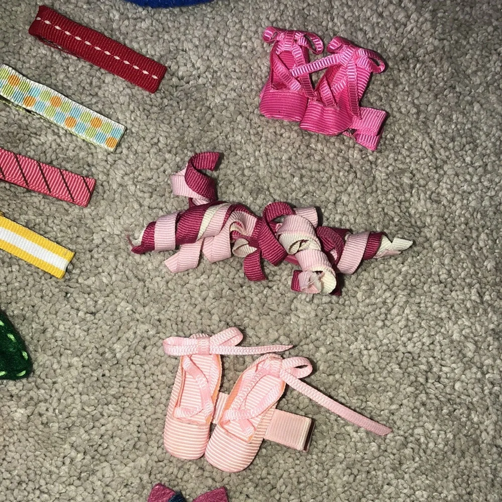Handmade Girls kids Hair Accessories‎ clip’s barrettes Tie Lot (18) Ballet Shoes